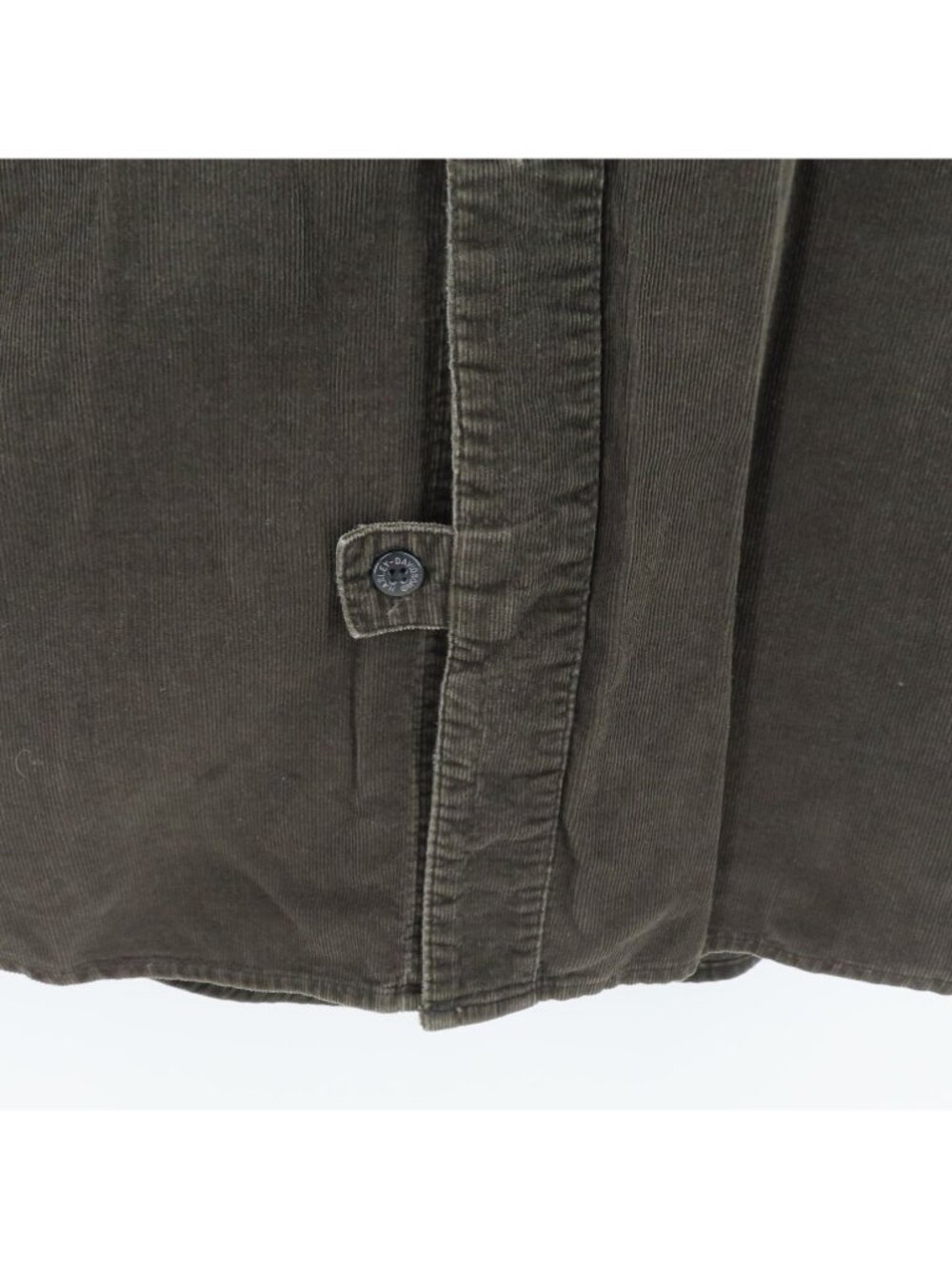 Harley Davidson Mens Large Dark Brown Corduroy Collared Button Front Shirt Top - Picture 4 of 10